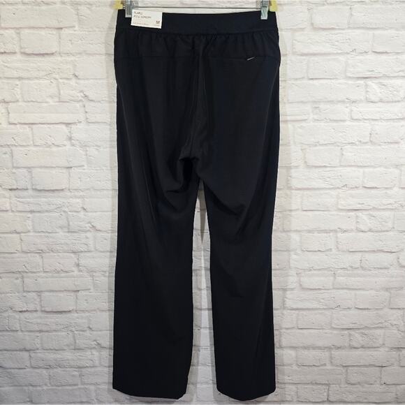 MO Soft Surroundings Black Flare Full Length Pants NWT Sz M 10 12 Active Pull On - Picture 6 of 12